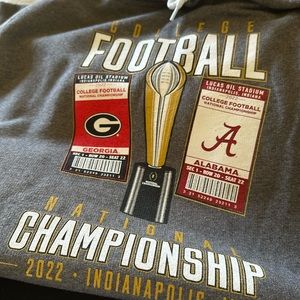 Georgia vs Crimson Tide College Football 2022 Indianapolis 2X gray Hoodie